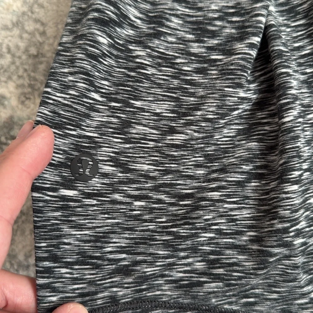 Lululemon Black and White Marled Tank Top